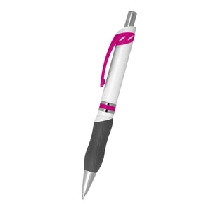 Campus Pen - White With Fuchsia