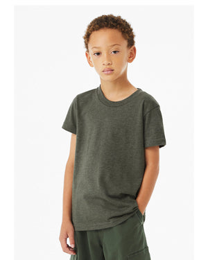 Youth CVC Jersey T-Shirt - Hthr Miltary Grn