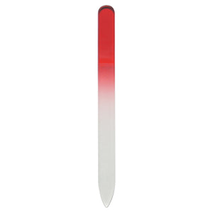 Glass Nail File In Sleeve - Red