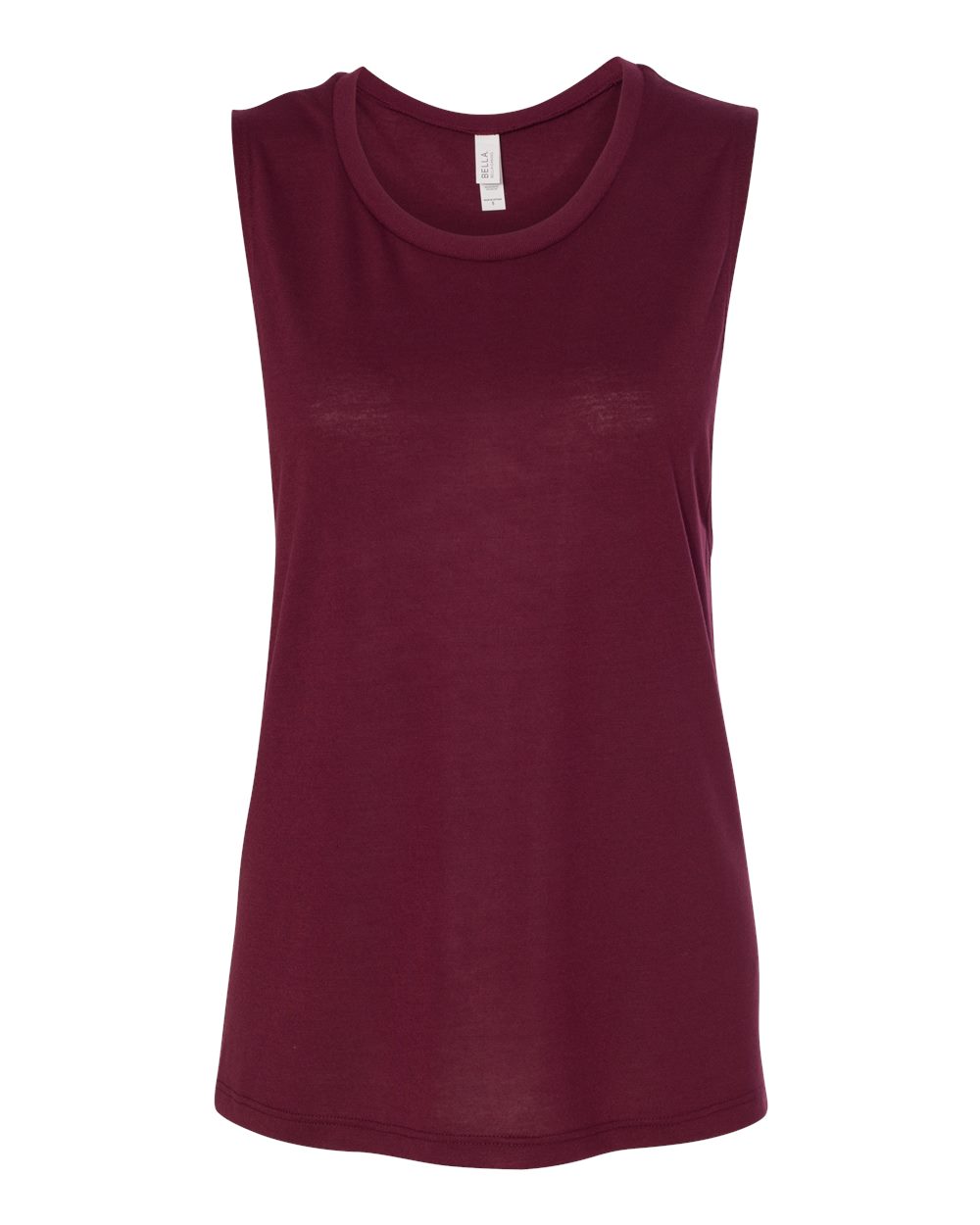BELLA + CANVAS Ladies' Flowy Scoop Muscle Tank - Maroon