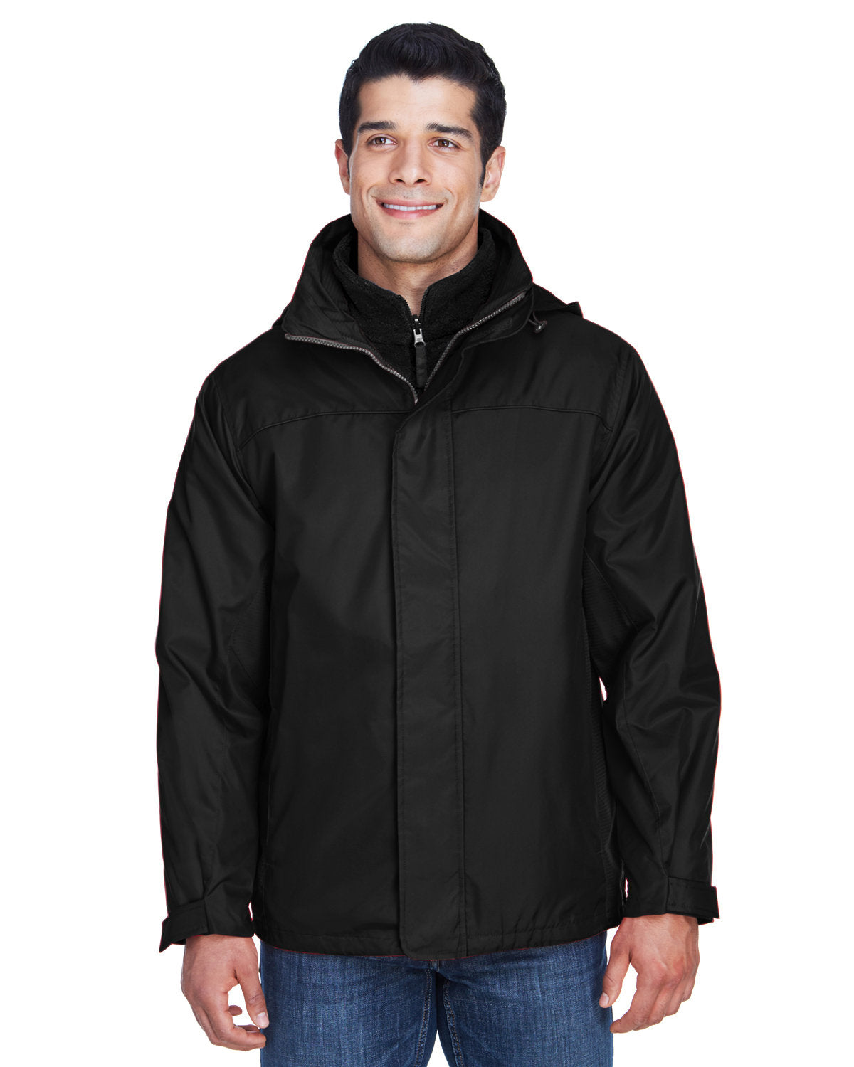 North End Adult 3-in-1 Jacket - Black
