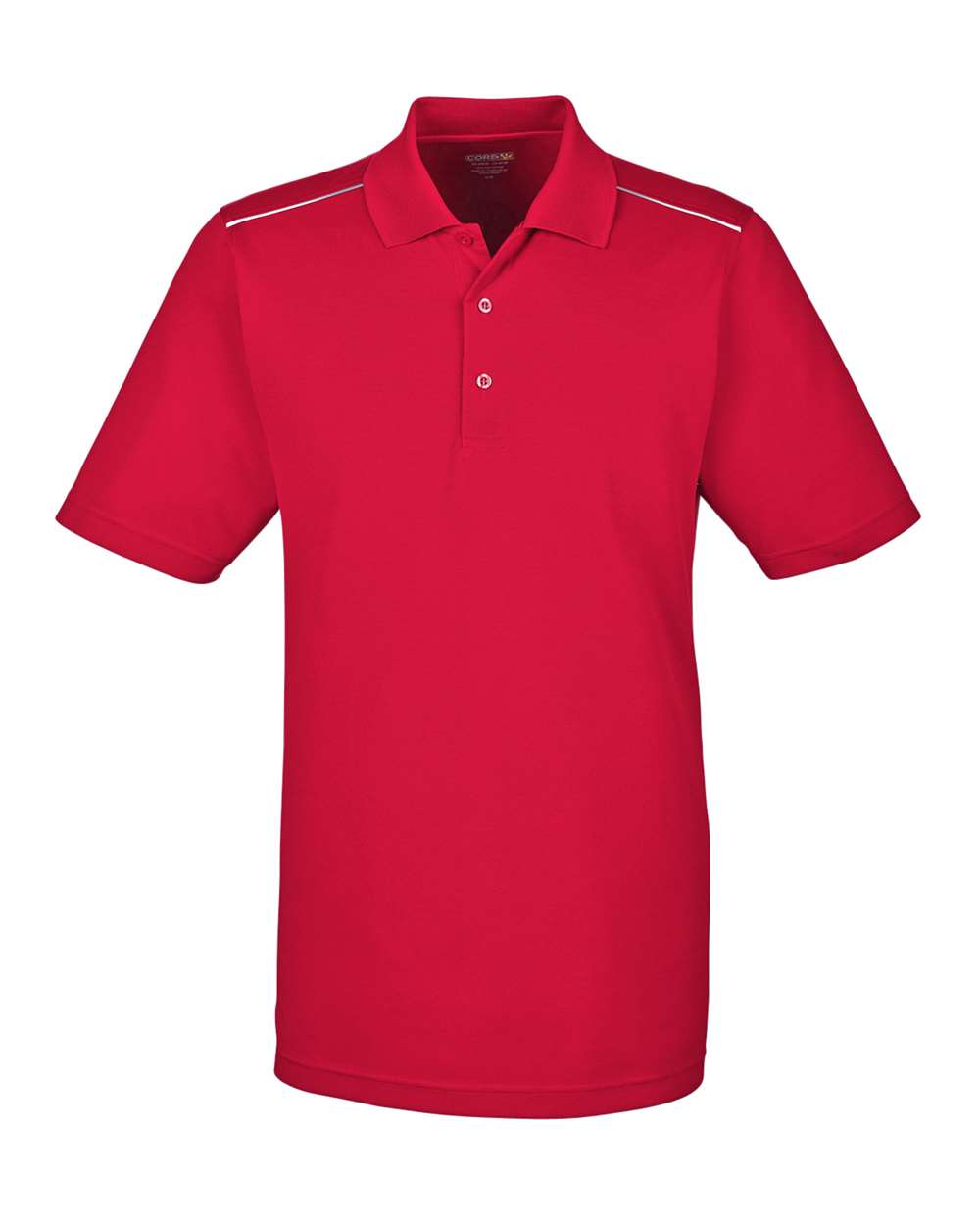 CORE365 Origin Performance Pique Polo with Reflective Piping - Men's - Classic Red
