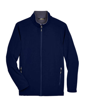 CORE365 Men's Tall Cruise Two-Layer Fleece Bonded Soft Shell Jacket - Classic Navy