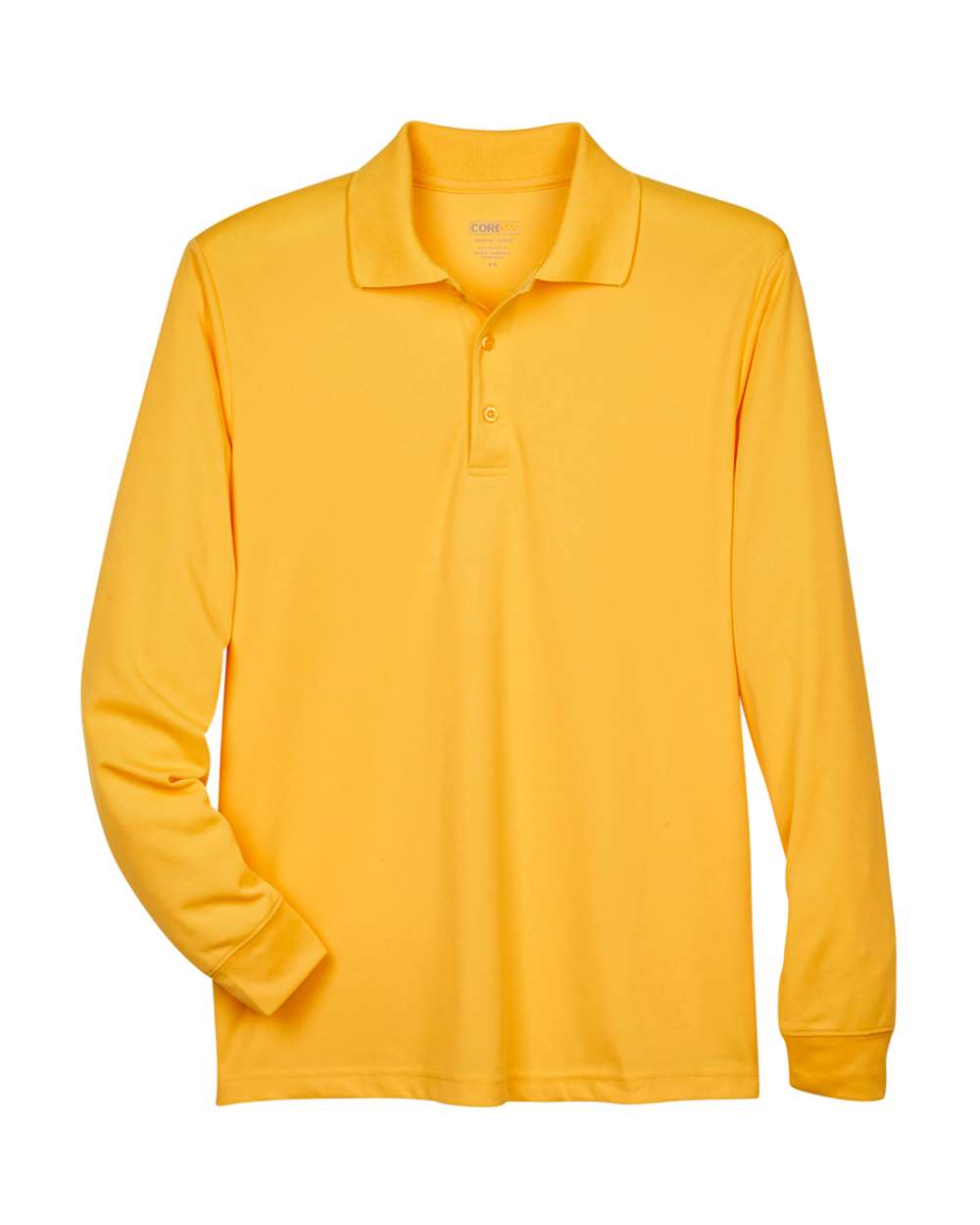CORE365 Pinnacle Long Sleeve Pique Polo (Men's) - Campus Gold