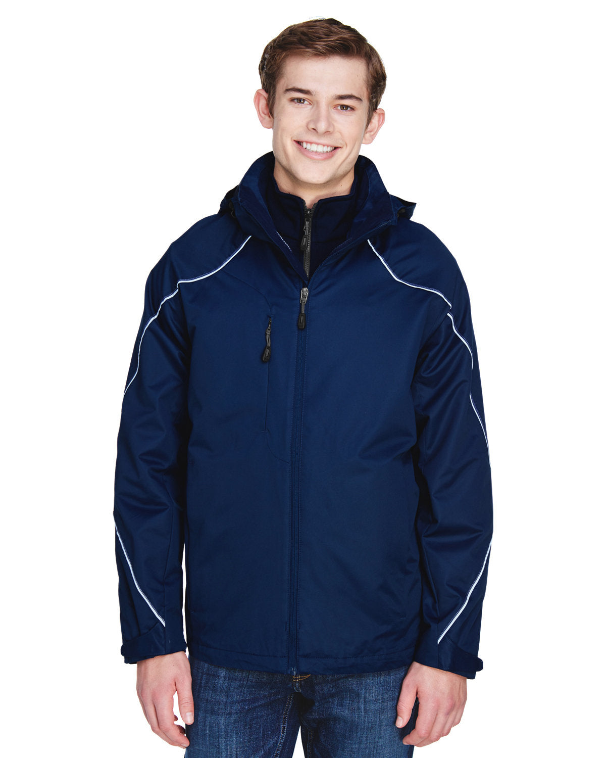 North End Men's Angle 3-in-1 Jacket with Bonded Fleece Liner - Night