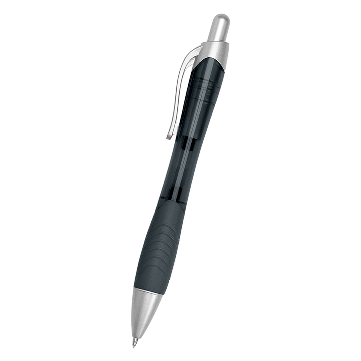 Rio Gel Pen With Contoured Rubber Grip - Translucent Black
