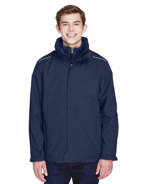 Core365 Men's Tall Region 3-in-1 Jacket with Fleece Liner - Front