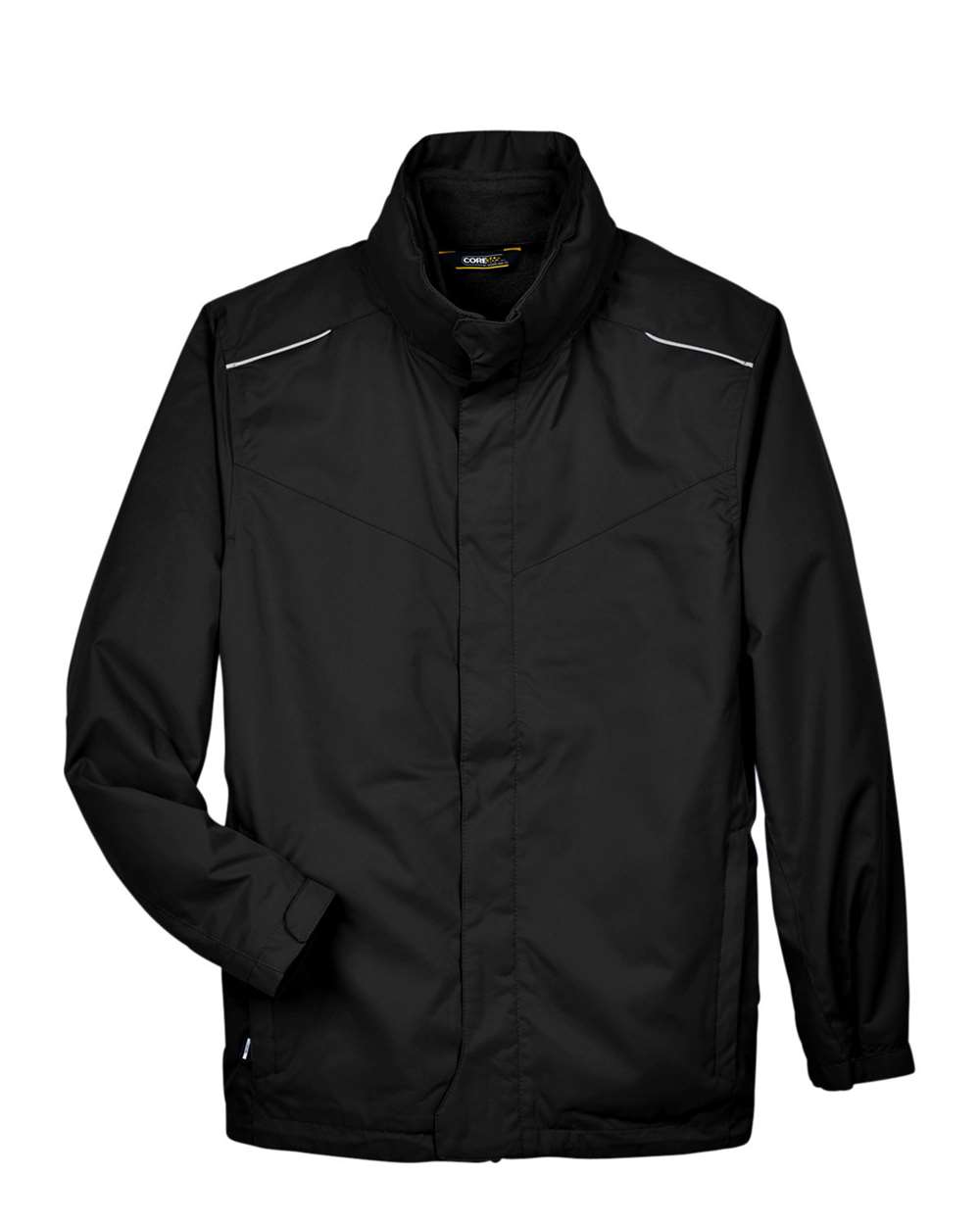 CORE365 Men's Tall Region 3-in-1 Jacket with Fleece Liner - Black