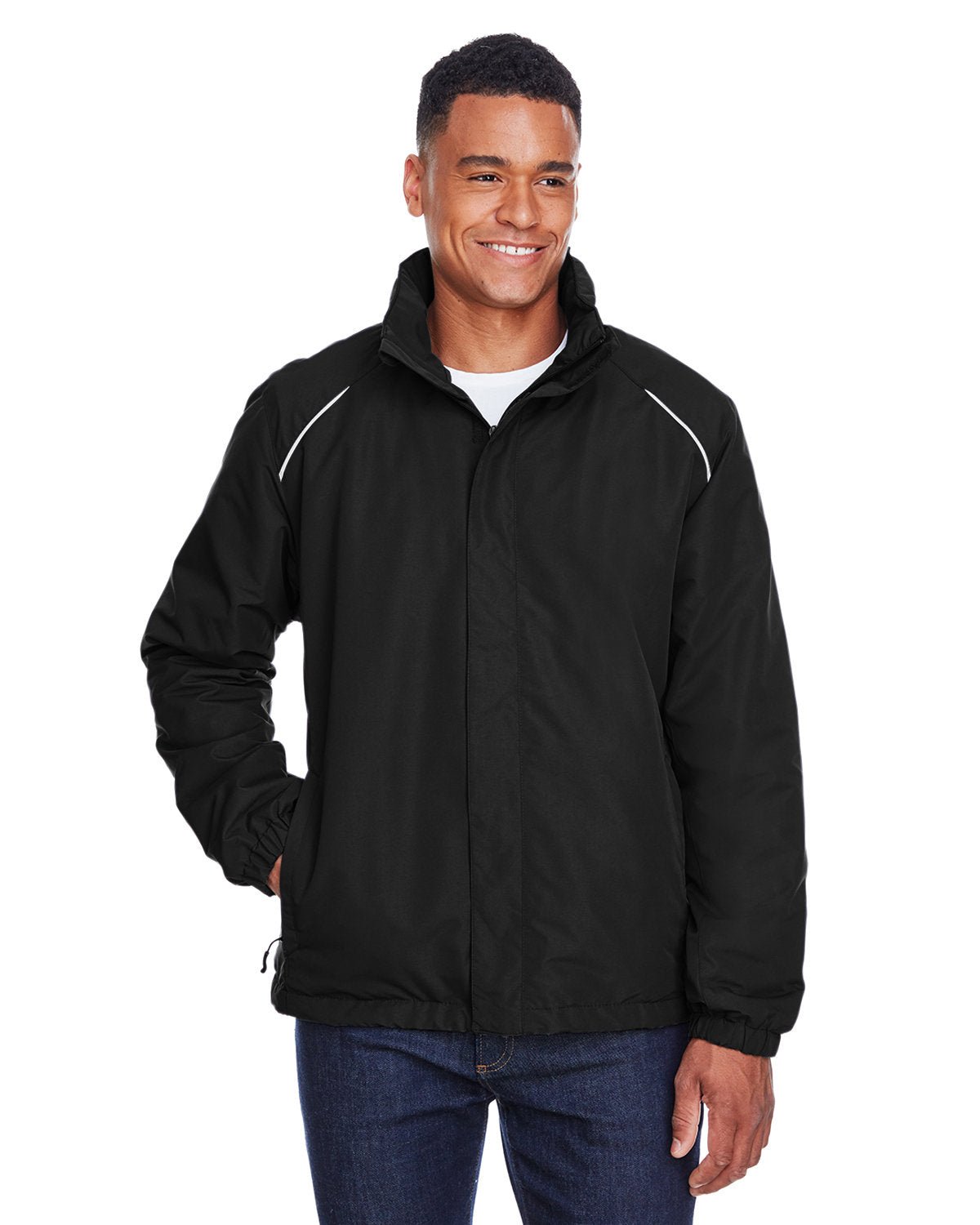 Core365 Men's Tall Profile Fleece-Lined All-Season Jacket - Front