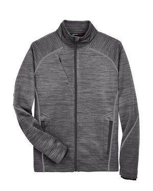 North End Men's Flux Mélange Bonded Fleece Jacket - Carbon/ Black