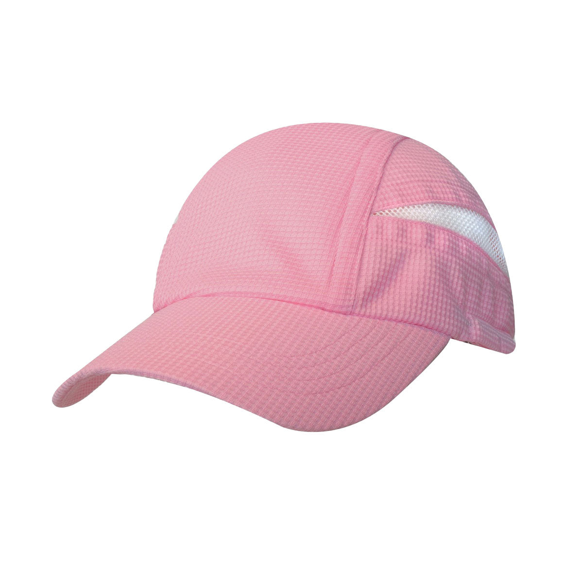 Super light weight performance running cap w/ elastic & toggle / solid - Pink