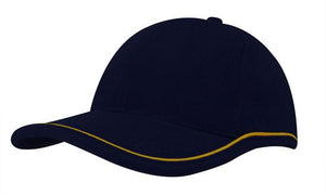 6 Panel BHC Cap with Piping On Crown-Peak - Custom Embroidered -