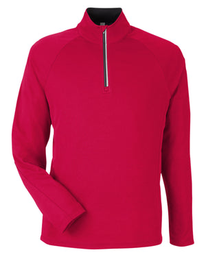 Men's Origin Performance Pique Quarter-Zip - Classc Red/Crbn