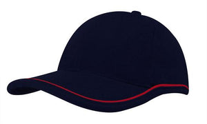 6 Panel BHC Cap with Piping On Crown-Peak - Custom Embroidered -