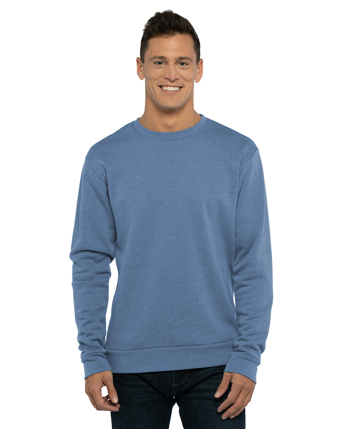 Next Level Apparel Unisex Pullover PCH Crewneck Sweatshirt - Heather Bay Blue