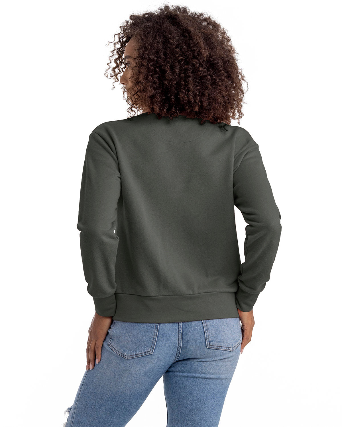 Next Level Apparel Ladies' Laguna Sueded Sweatshirt - Back