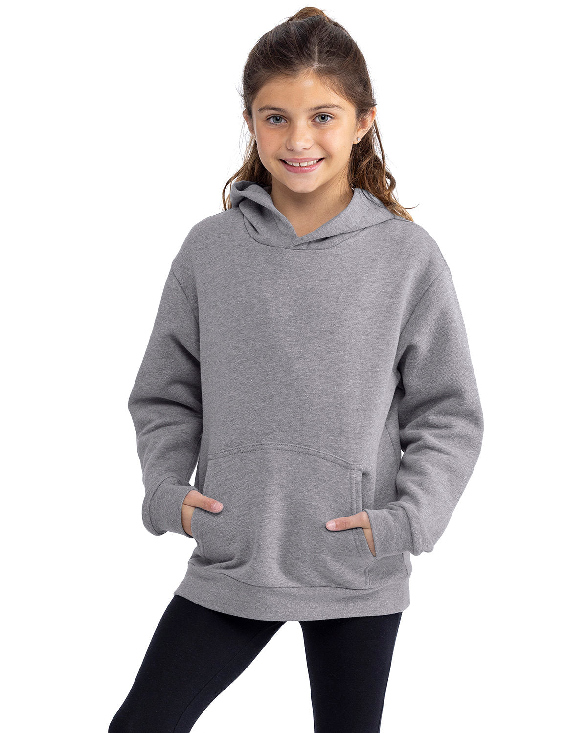 Next Level Apparel Youth Fleece Pullover Hooded Sweatshirt - Front