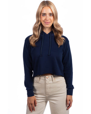 Next Level Apparel Ladies' Cropped Pullover Hooded Sweatshirt - Midnight Navy