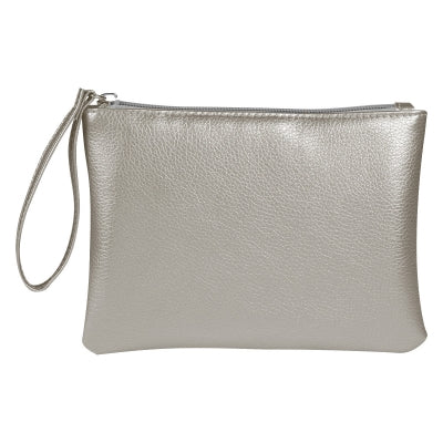 Metallic Divine Cosmetic Bag - Silver