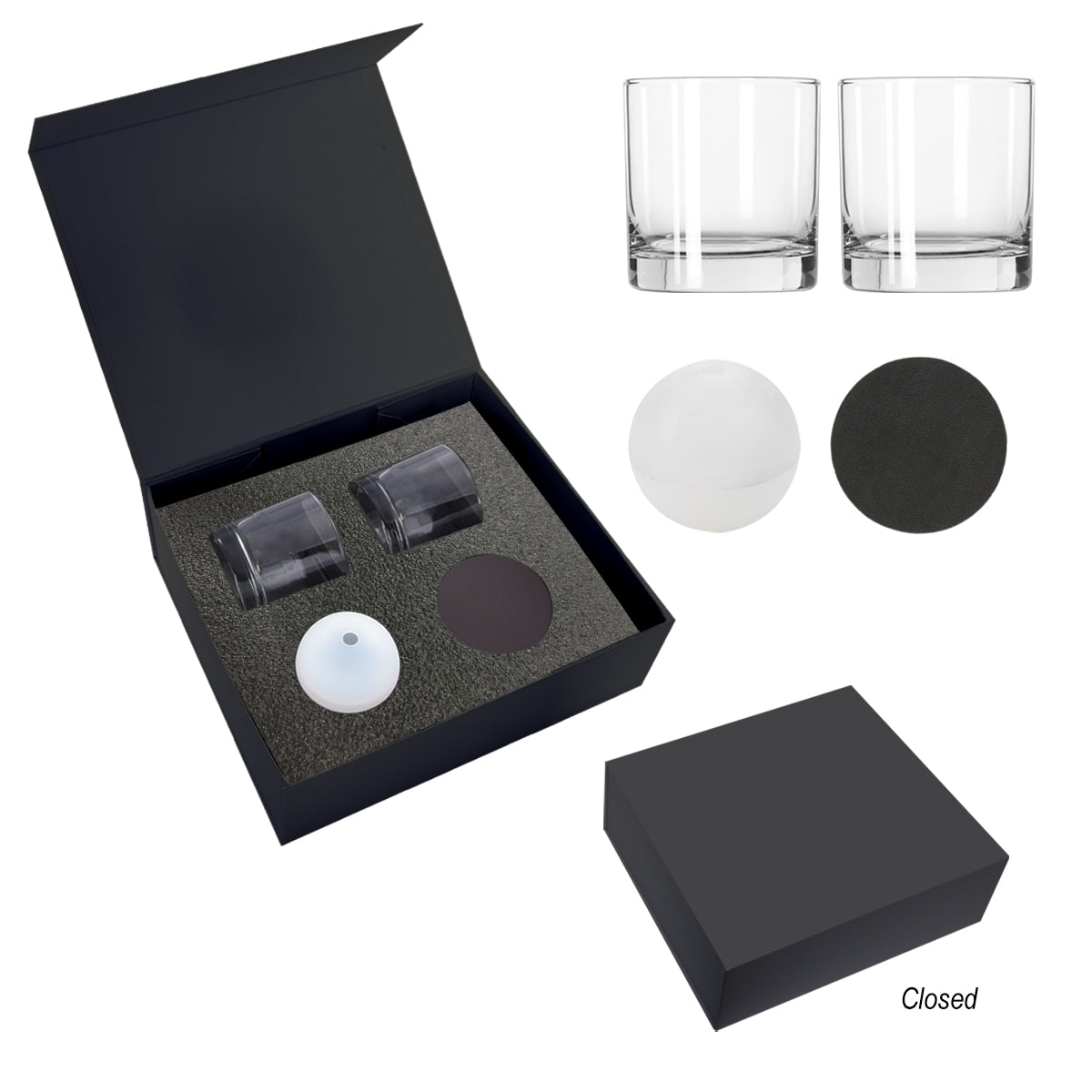 Ice-Sphere Whiskey Kit - Frost Clear/Black