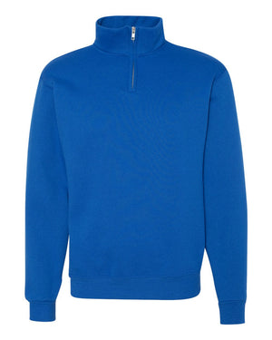 JERZEES Adult 8 oz. NuBlend® Quarter-Zip Cadet Collar Sweatshirt - Royal