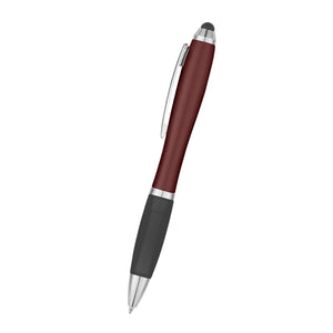 Satin Stylus Pen - Burgundy With Black