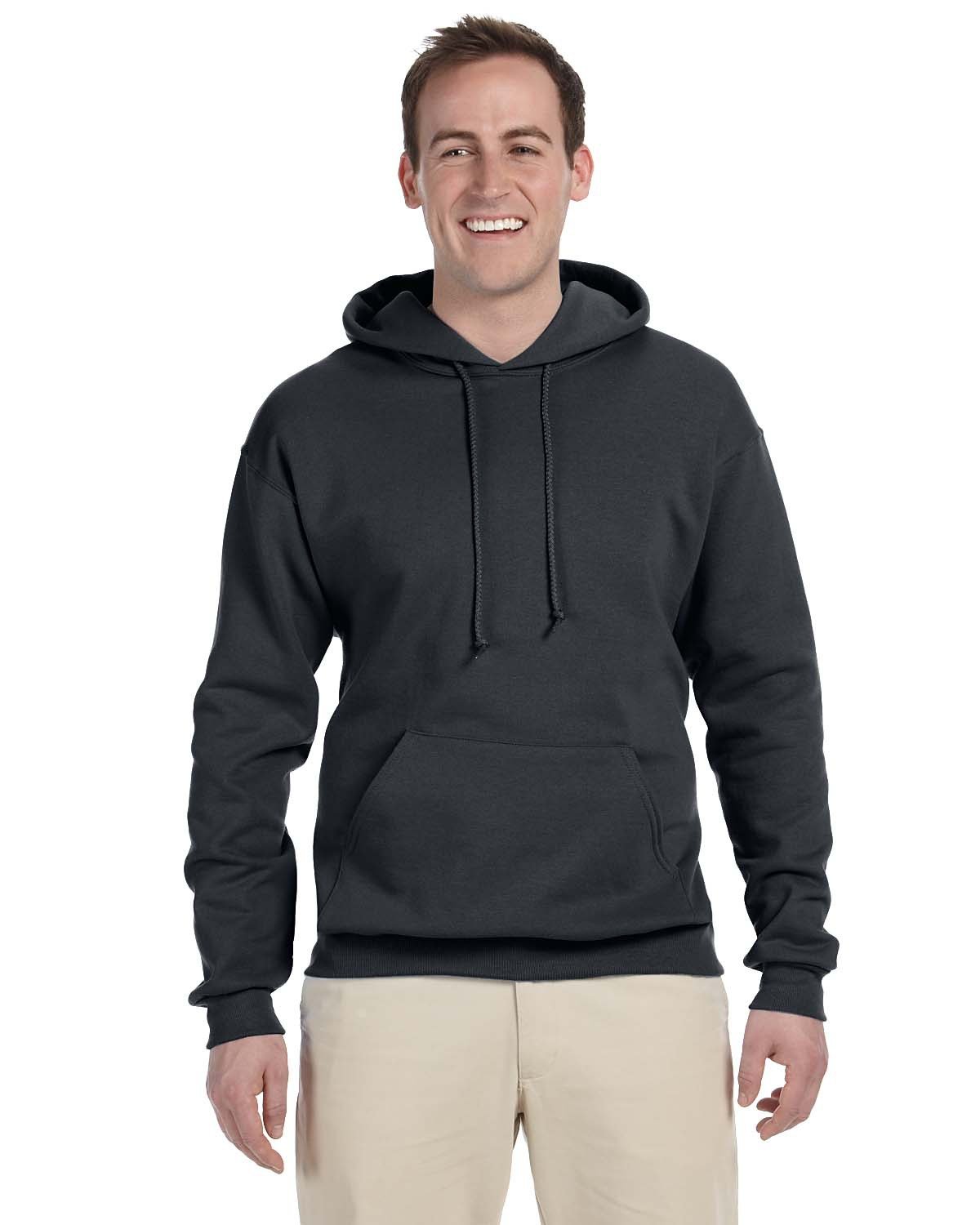 JERZEES Adult NuBlend® Fleece Pullover Hooded Sweatshirt - Charcoal Grey