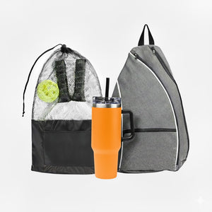 INTREPID PICKLEBALL KIT - Heather Gray/Orange