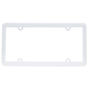 Slim Line License Plate Frame in Polybag - White