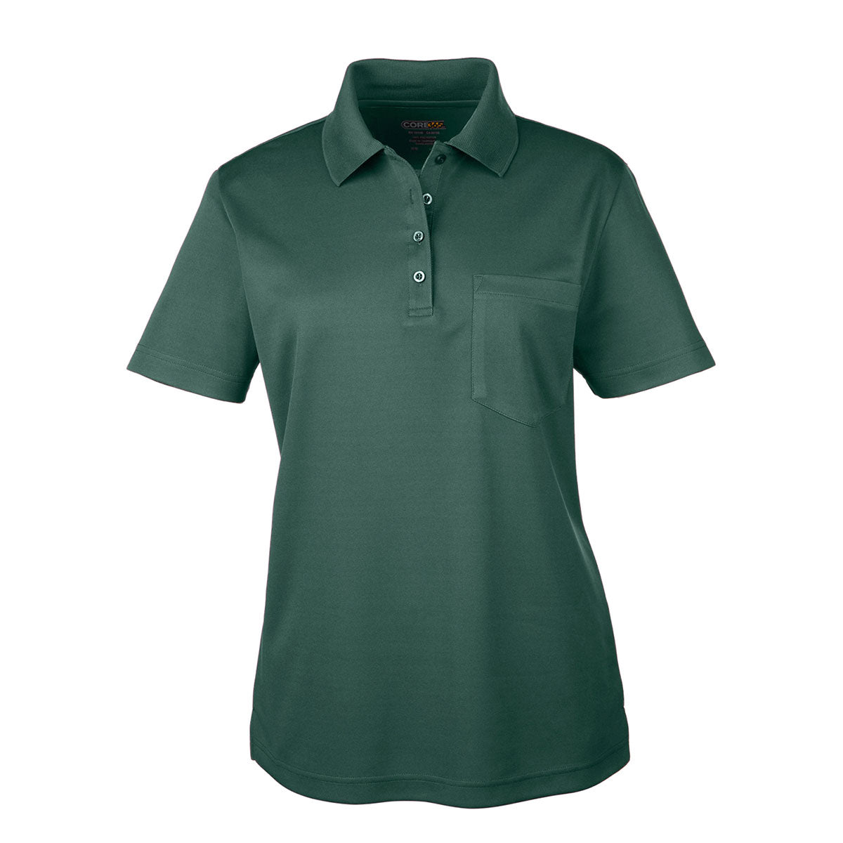 Core365 Origin Performance Pique Polo with Pocket - Women's - Forest Green