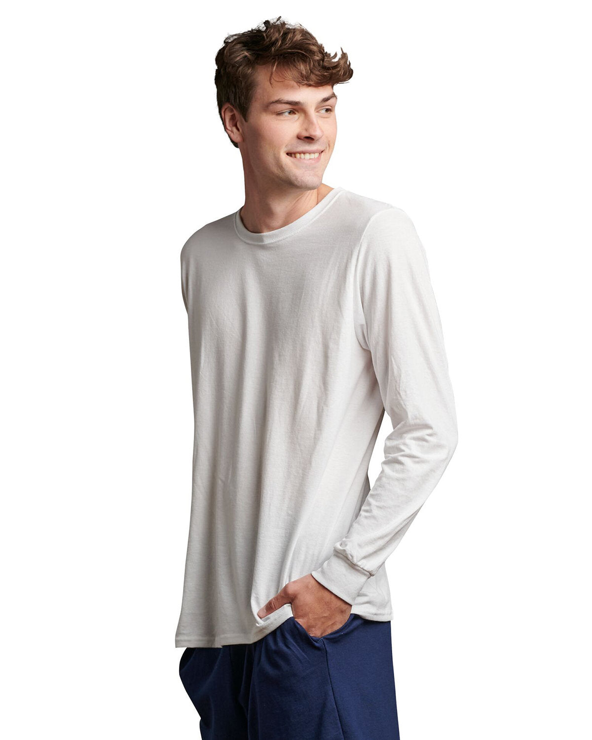 Unisex Essential Performance Long-Sleeve T-Shirt - White
