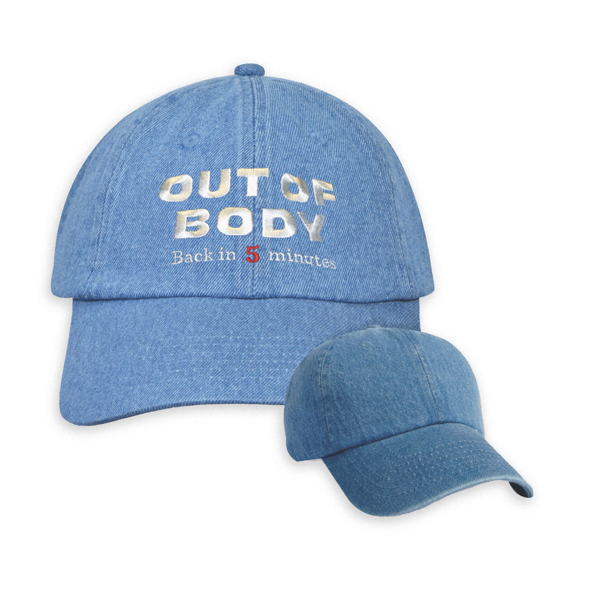 Unconstructed washed denim cap - Custom Embroidered