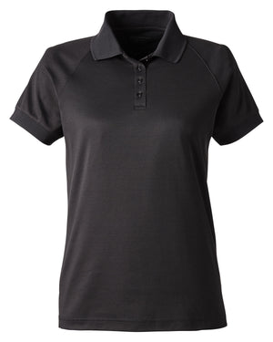 Harriton Ladies' Charge Snag and Soil Protect Polo - Black
