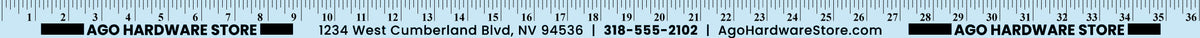 5/32" Colorful Enameled Yardsticks - Light Blue