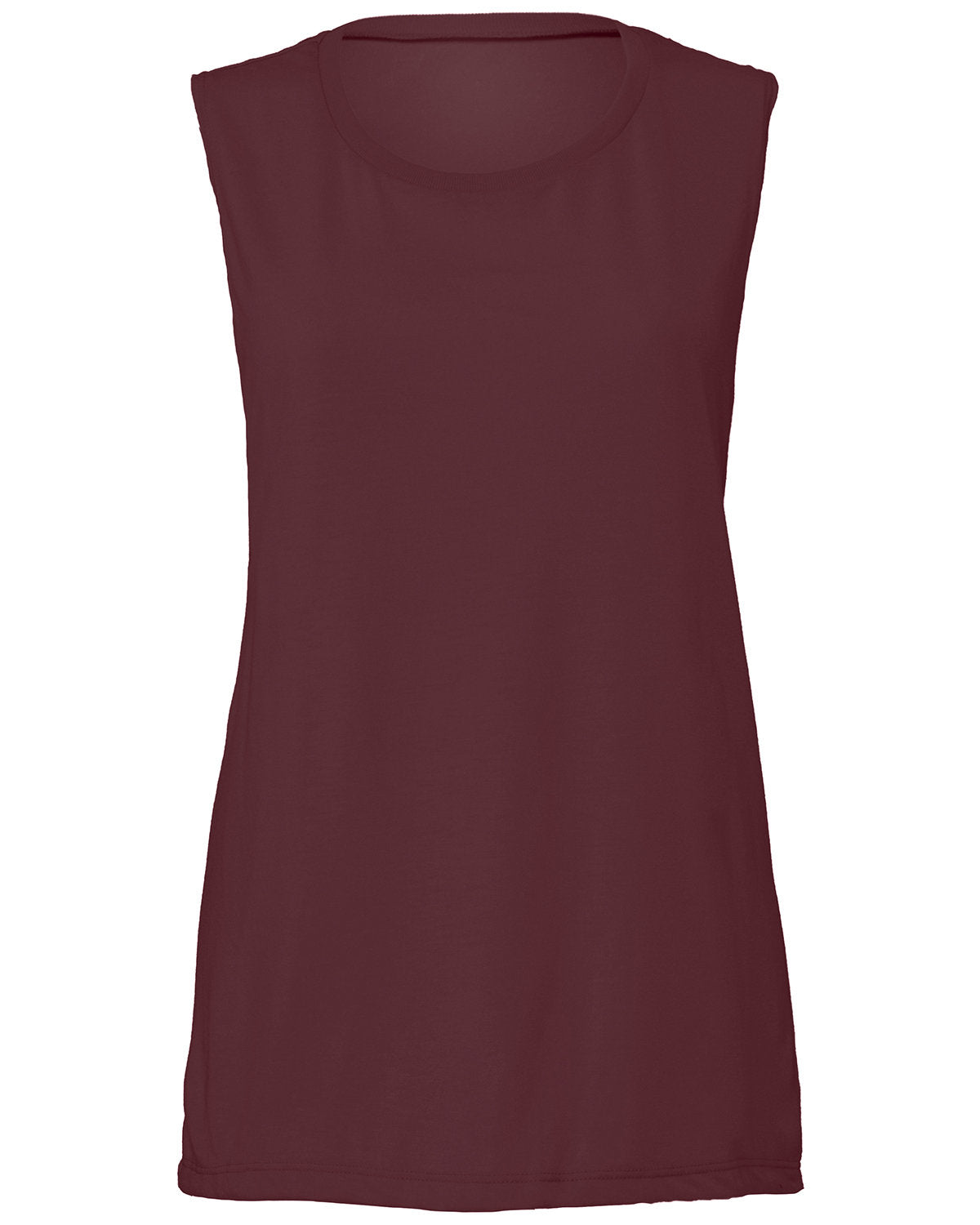 Bella + Canvas Ladies' Flowy Scoop Muscle Tank - Maroon