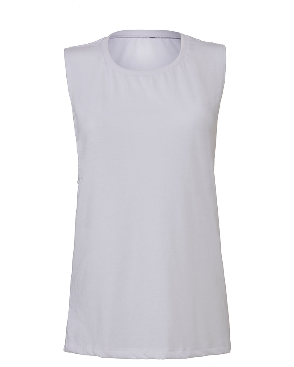 Bella + Canvas Ladies' Flowy Scoop Muscle Tank - White