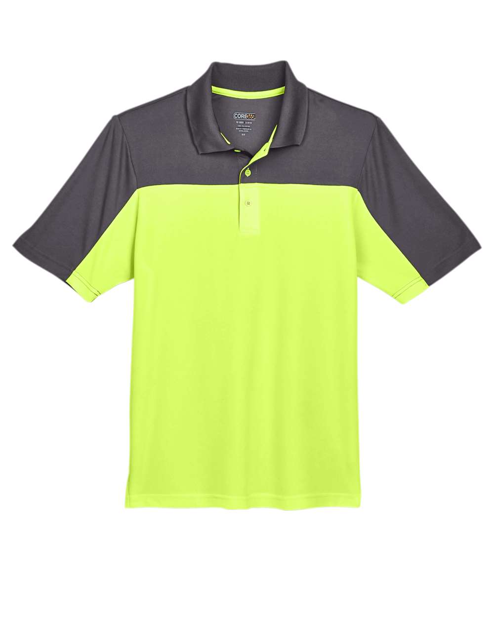 CORE365 Men's Balance Colorblock - Safety Yellow/ Carbon