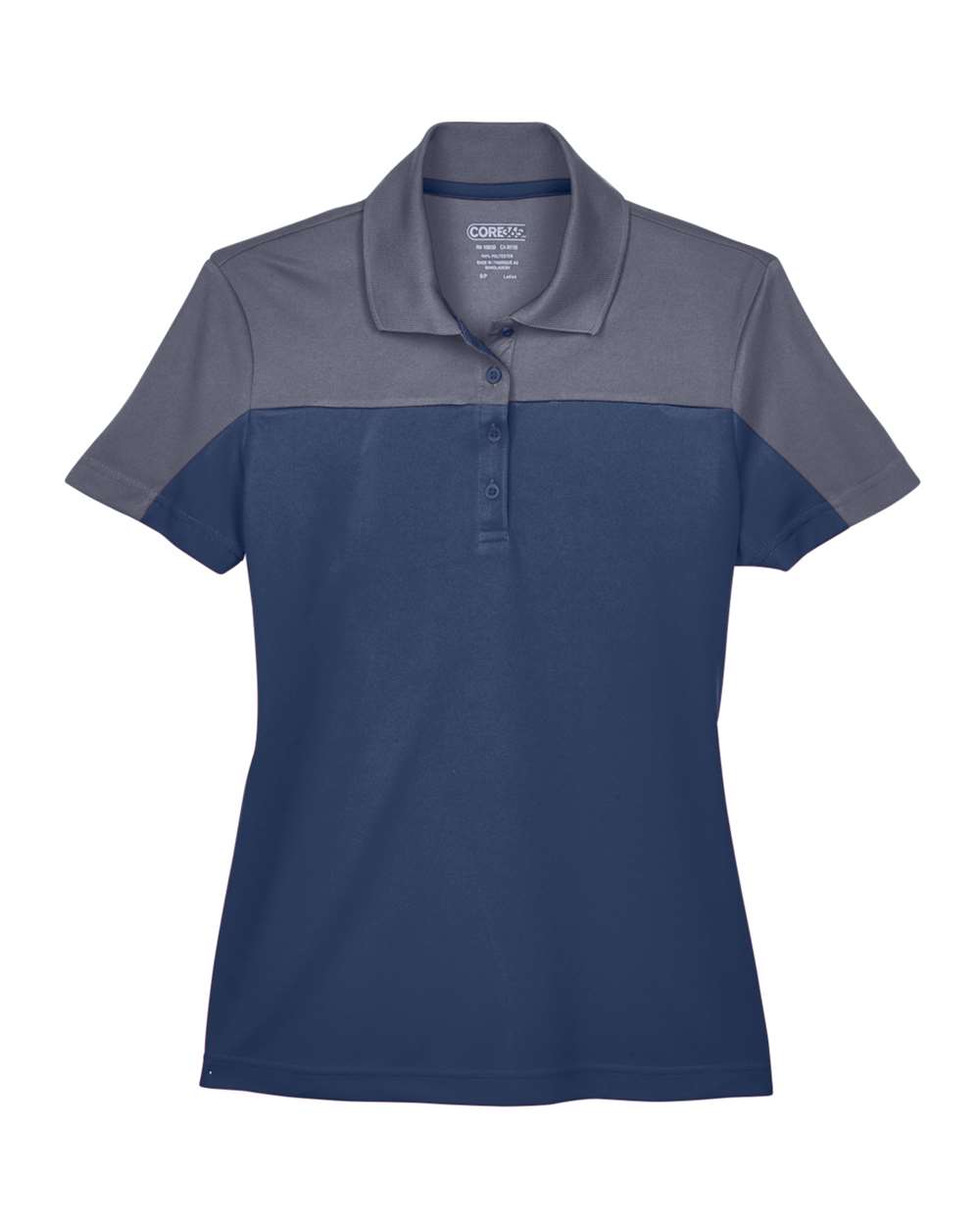CORE365 Ladies' Balance Colorblock - Classic Navy Heather/ Carbon