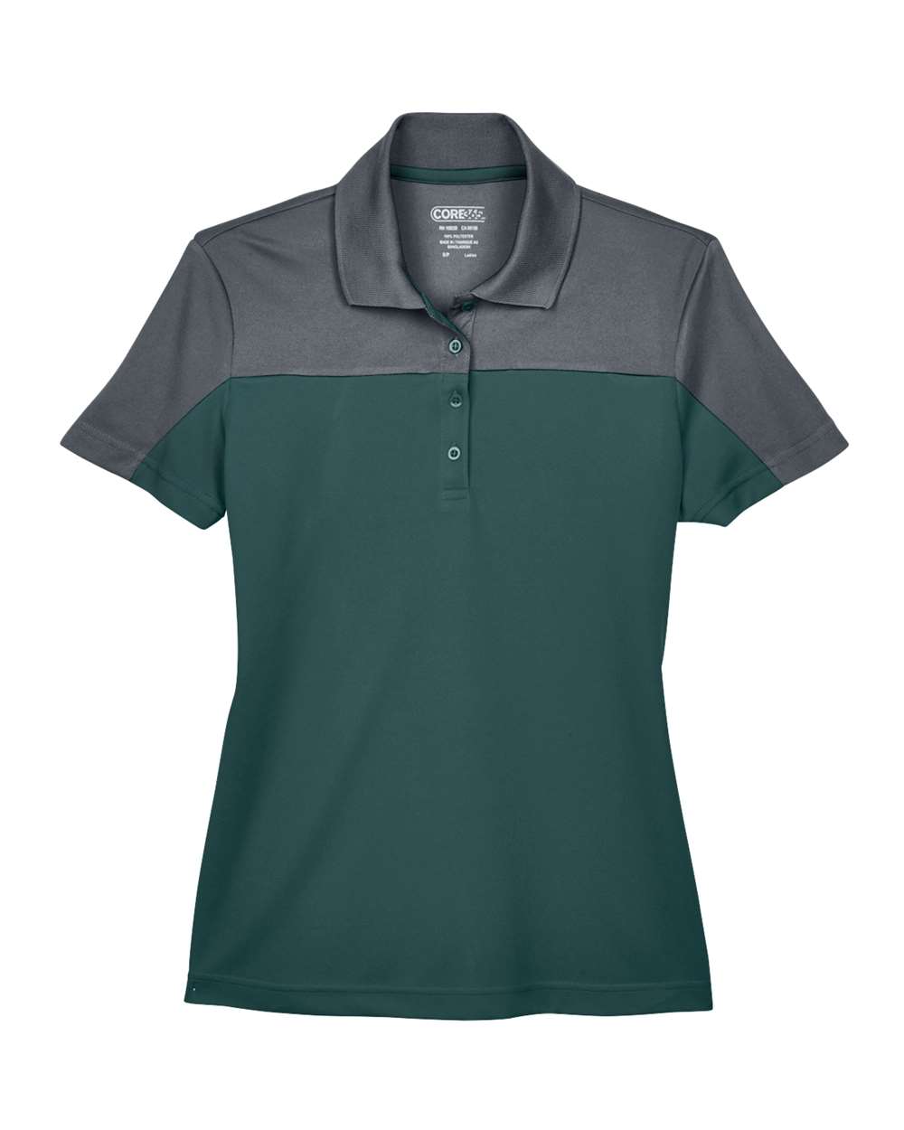 CORE365 Ladies' Balance Colorblock - Forest/ Carbon