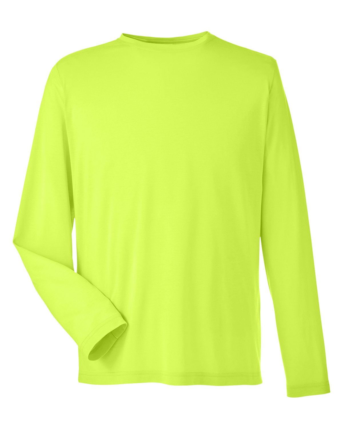 Core365 Adult Fusion ChromaSoft™ Performance Long-Sleeve T-Shirt - Safety Yellow