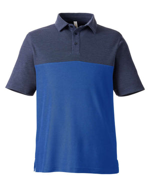 CORE365 Men's Fusion ChromaSoft Colorblock Polo - True Royal/ Classic Navy Heather