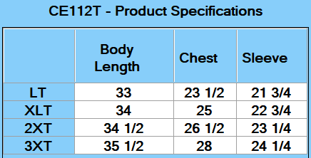 CORE365 Men's Tall Fusion ChromaSoft™ Pique Polo - Specs