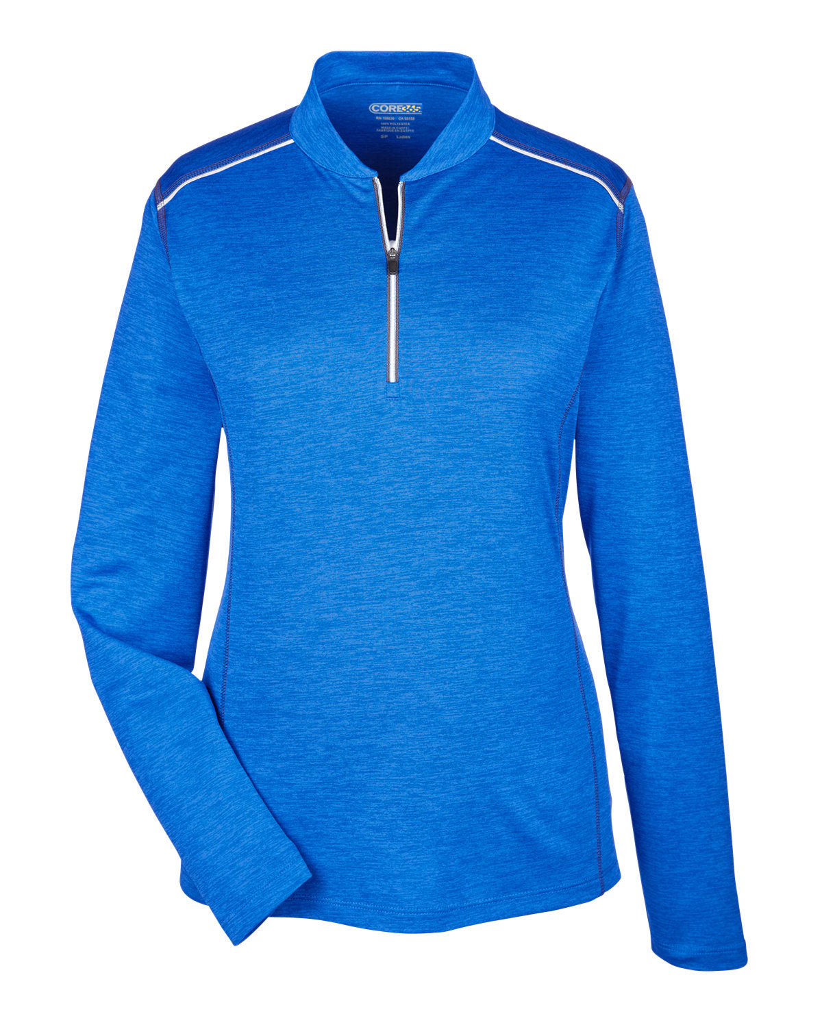 Core365 Ladies' Kinetic Performance Quarter-Zip - Tru Royal/Crbn