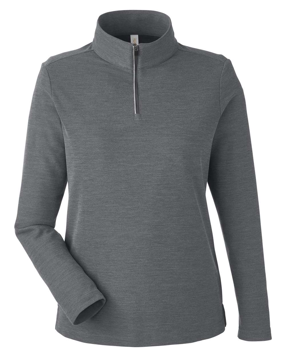 CORE365 Ladies' Fusion ChromaSoft™ Pique Quarter-Zip - Carbon Heather