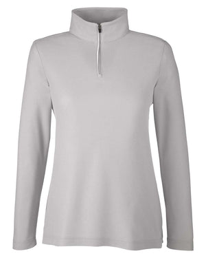 CORE365 Ladies' Fusion ChromaSoft™ Pique Quarter-Zip - Platinum