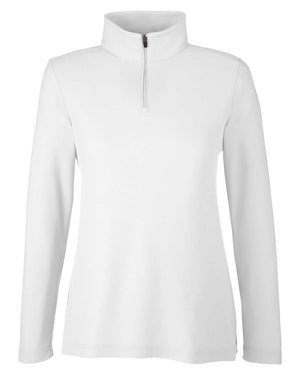 CORE365 Ladies' Fusion ChromaSoft™ Pique Quarter-Zip - White