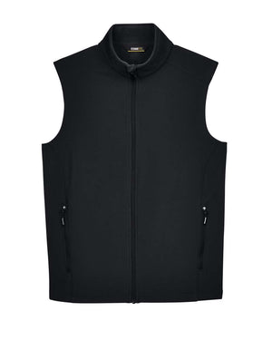 CORE365 Men's Cruise Two-Layer Fleece Bonded Soft Shell Vest - Black