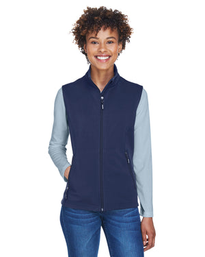 Core365 Ladies' Cruise Two-Layer Fleece Bonded Soft Shell Vest - Front