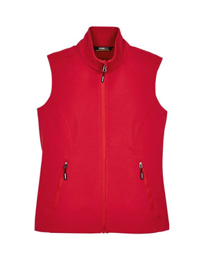 CORE365 Ladies' Cruise Two-Layer Fleece Bonded Soft Shell Vest - Classic Red
