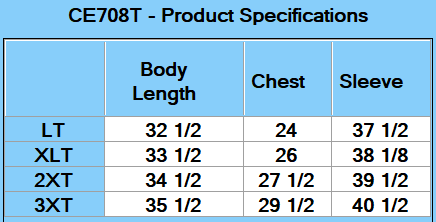CORE365 Men's Tall Techno Lite Three-Layer Knit Tech-Shell - Specs